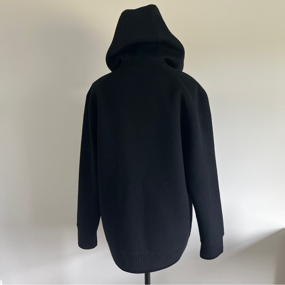 [Coach] 100% Wool Jacket with Cow Leather Trim - Dark Navy - Picture 3 of 12